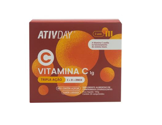 Ativday Tripla A O Vitamina C G Zinco Mg Vitamina D Ui