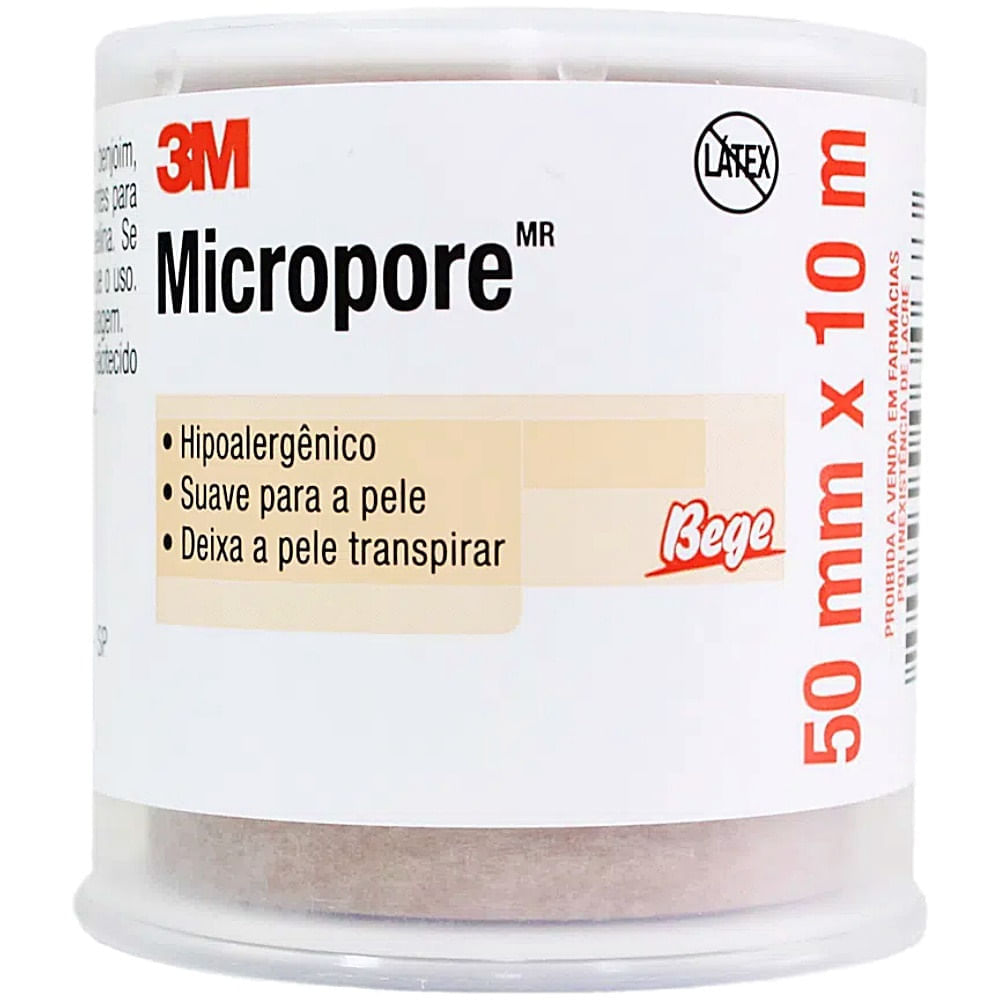 Fita M Dica Micropore M Bege Mmx M Unidade Pague Menos