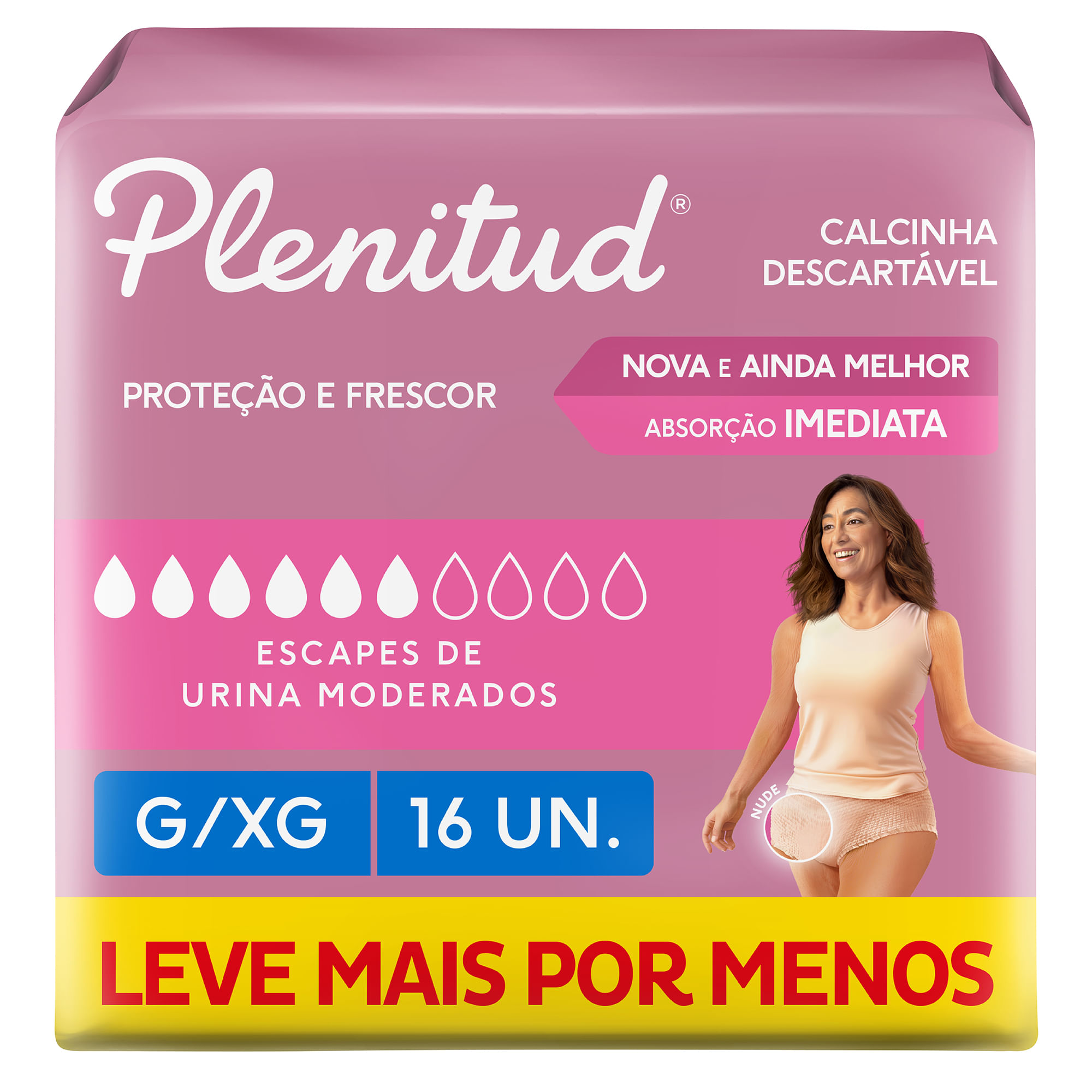 Roupa Ntima Plenitud Femme Incontin Ncia G Xg Unidades Pague Menos