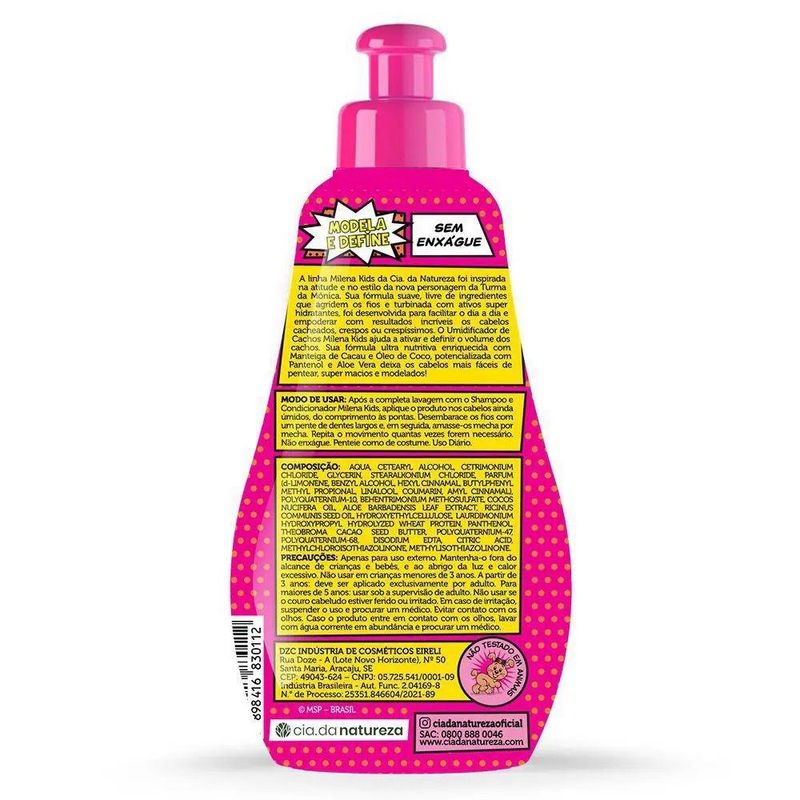 Creme para Pentear Milena Kids Cachos 250ml