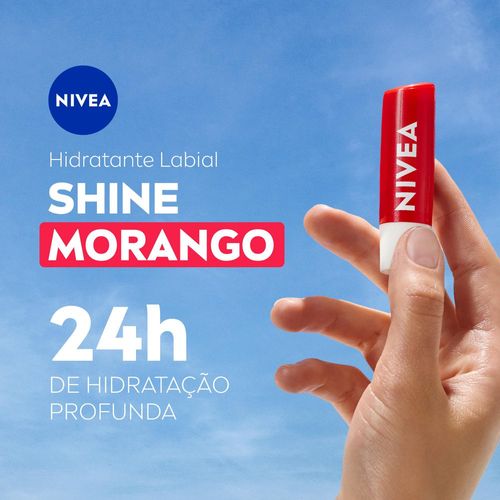 Hidratante Labial NÍVEA Morango Shine 4,8 g