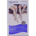 Meia 3/4 Essencial Conforto Sigvaris 15-20mmHg Natural Escura Pé Aberto Tamanho G2