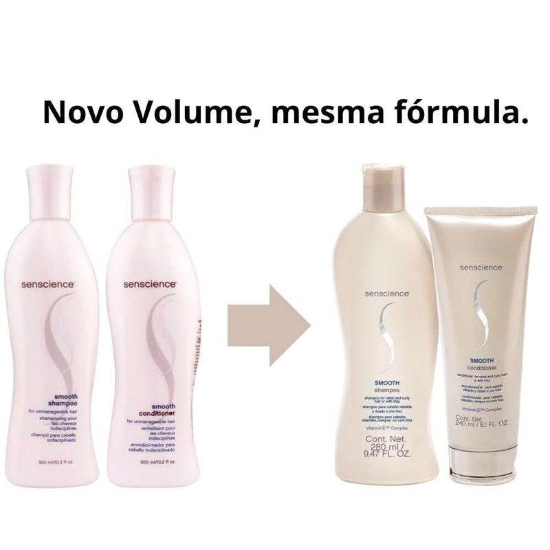 Senscience Smooth Shampoo 280ml + Condicionador 240ml