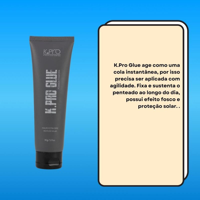 KPro Profissional Glue Proteção Solar Pomada Fixadora 90g