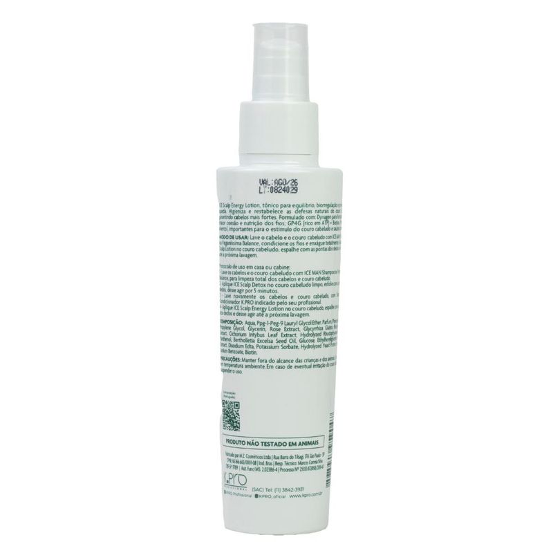 KPro Profissional Ice Scalp Energy Tônico Capilar 135ml