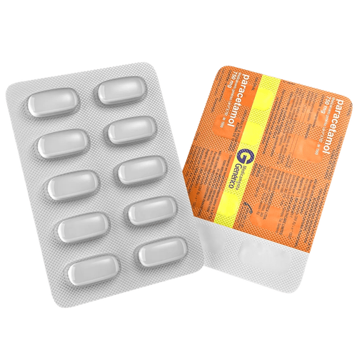 Paracetamol 750mg com 10 Comprimidos Genérico Zydus