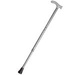 Bengala Alo Tipo T - Regulável - Alumínio - Prata/Cinza