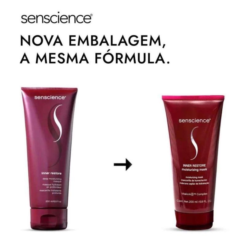 Senscience Smooth Shampoo + Condicionador 1L + Inner Restore 200ml