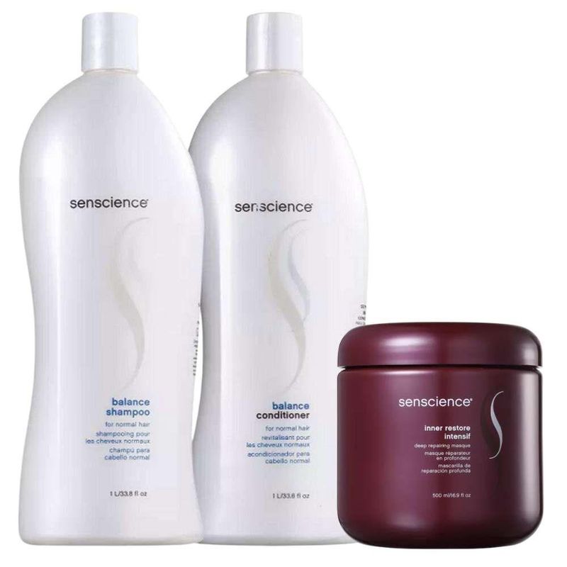 Senscience Balance - Shampoo + Condicionador 1L + Inner Restore Intensif 500ml