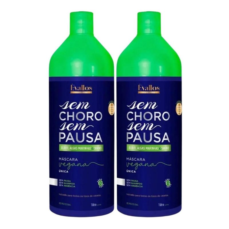 Évallos Vegana Sem Choro Sem Pausa Kit - 2 Progressivas 1000ml