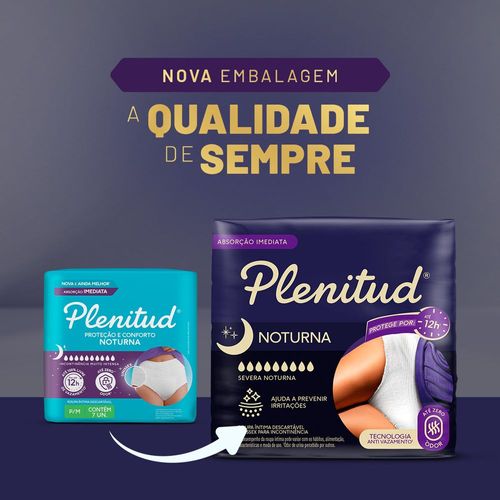 Roupa Íntima Plenitud Noturna Incontinência G/XG 24 Unidades