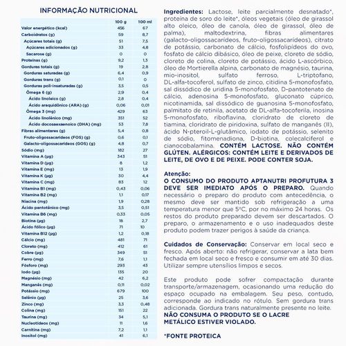 Fórmula Infantil Aptanutri Profutura 3 800g