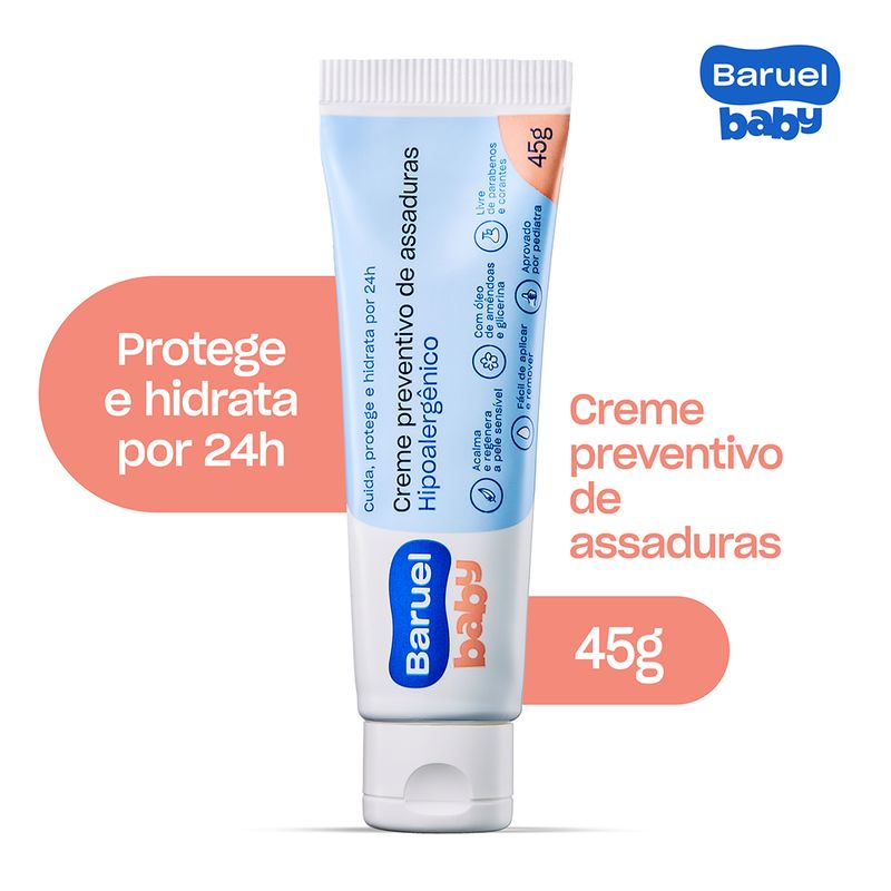 Creme Preventivo De Assaduras Baruel Baby 45g 