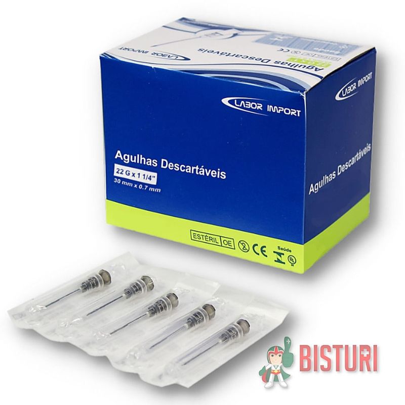 Agulha Hipodérmica Solidor 30x0,7mm - 1 Unidade