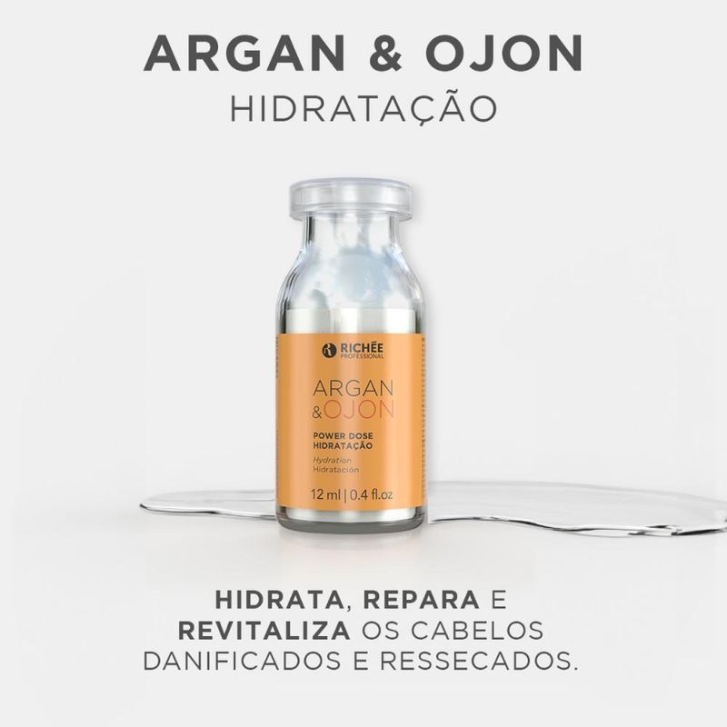 Richée Argan e Ojon Power Dose Hidratação Ampola 12ml