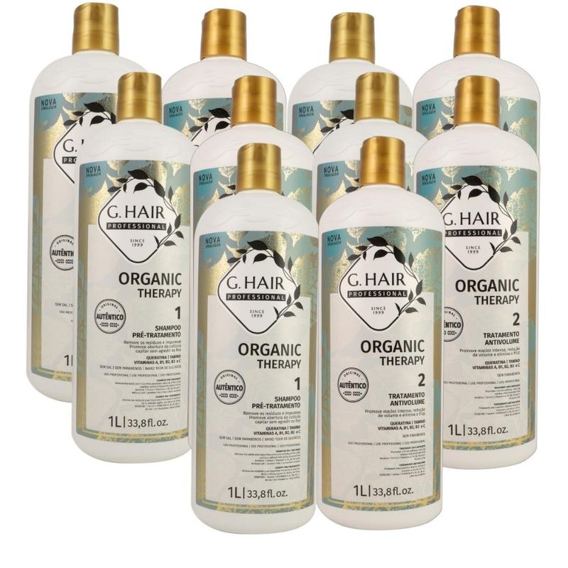 GHair Organic Therapy - Kit 5 Tratamentos Antivolume - 1L