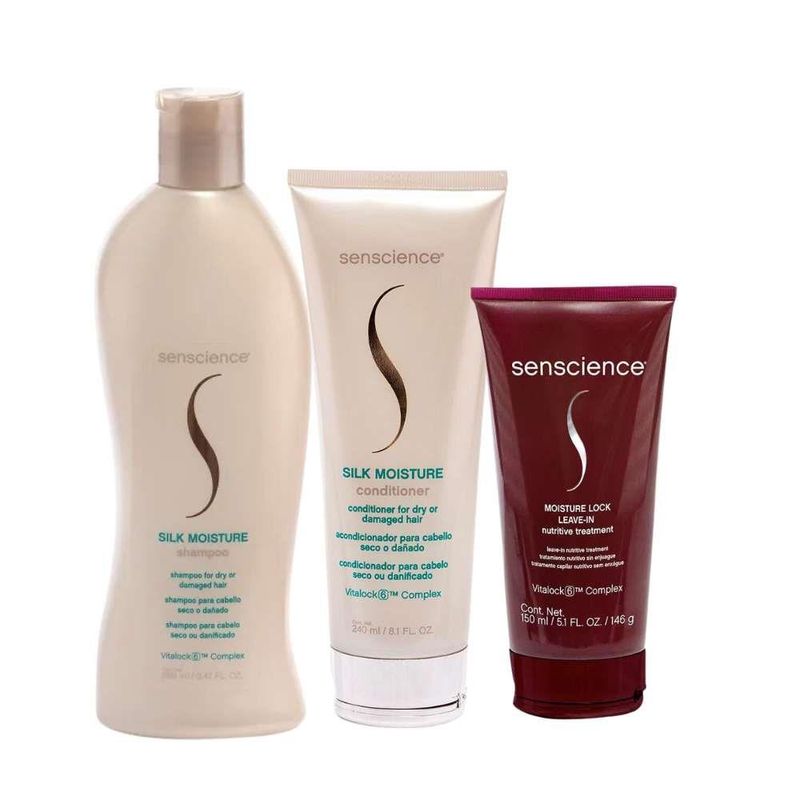 Senscience Silk Moisture - Shampoo 280ml + Condicionador 240ml + Moisture Lock 150ml
