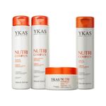 Ykas Nutri Complex - Shampoo + Condicionador 300ml + Máscara 250g + Leave-in 250g