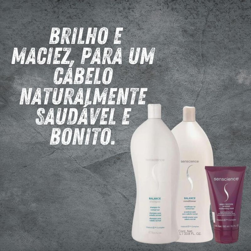 Senscience Balance - Shampoo + Condicionador 1L + Inner Restore Intensif 150ml