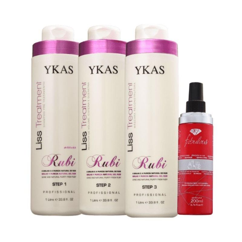 Ykas Escova Progressiva Rubi (3x1L) + Ykas Fabulous All In One