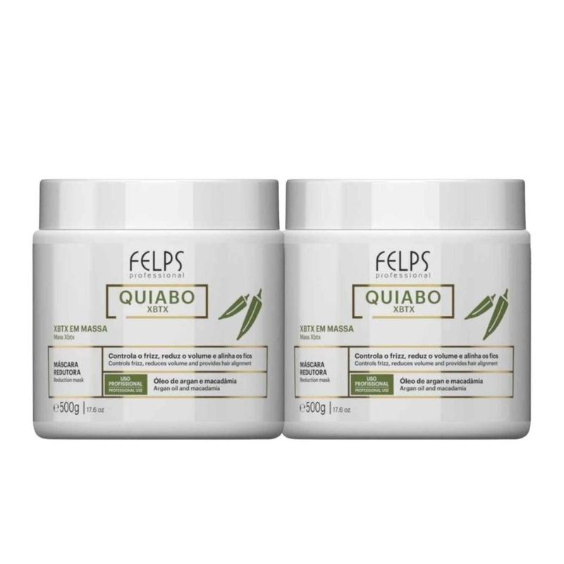 Felps Quiabo XBTX - Kit 2 Redutores de Volume em Massa - 500g