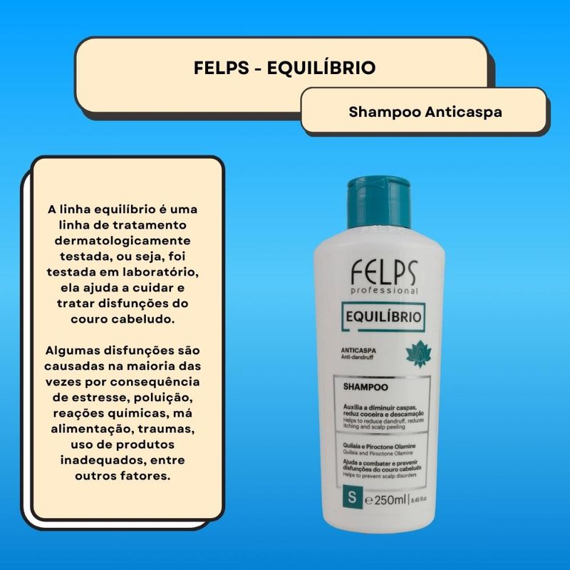 Felps Equilíbrio Anticaspa - Shampoo Anticaspa - 250ml