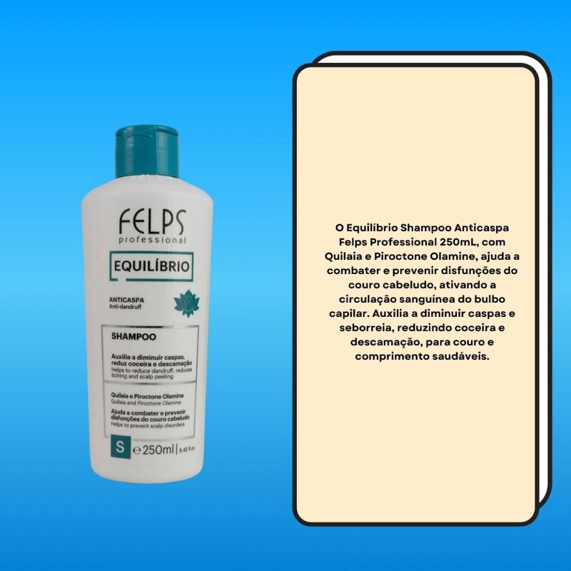 Felps Equilíbrio Anticaspa - Shampoo Anticaspa - 250ml