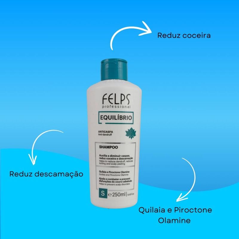 Felps Equilíbrio Anticaspa - Shampoo Anticaspa - 250ml