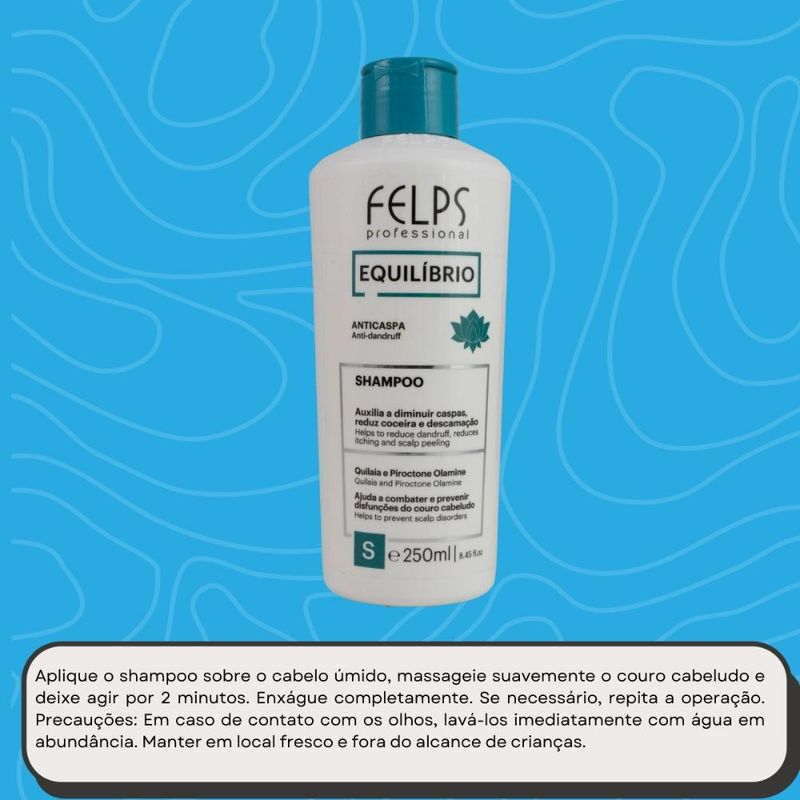 Felps Equilíbrio Anticaspa - Shampoo Anticaspa - 250ml