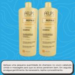 Felps X Repair Bio Molecular - Kit 2 Shampoos 1L - Cabelos Danificados ou Quimicamente Tratados