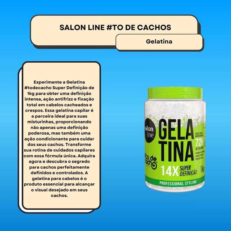 Salon Line #todecacho Gelatina Super Definição - 1kg