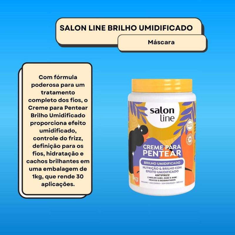 Salon Line - Brilho Umidificado - Creme para Pentear - 1kg