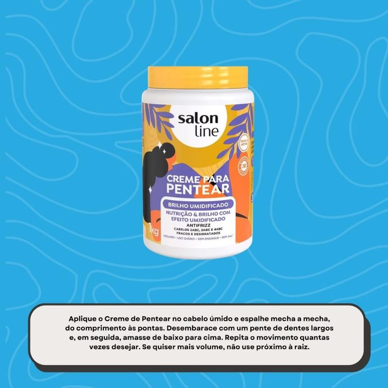 Salon Line - Brilho Umidificado - Creme para Pentear - 1kg