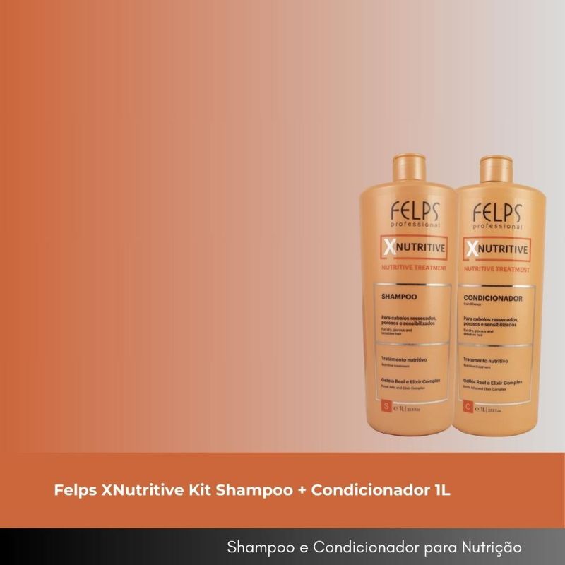 Felps XNutritive - Kit Shampoo e Condicionador - 1L