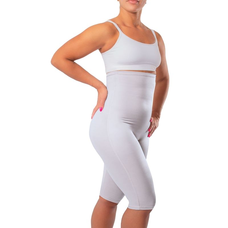 Bermuda Modeladora Estética Feminina Ideal - Compressão, Suporte e Redução de Medidas Branco - G