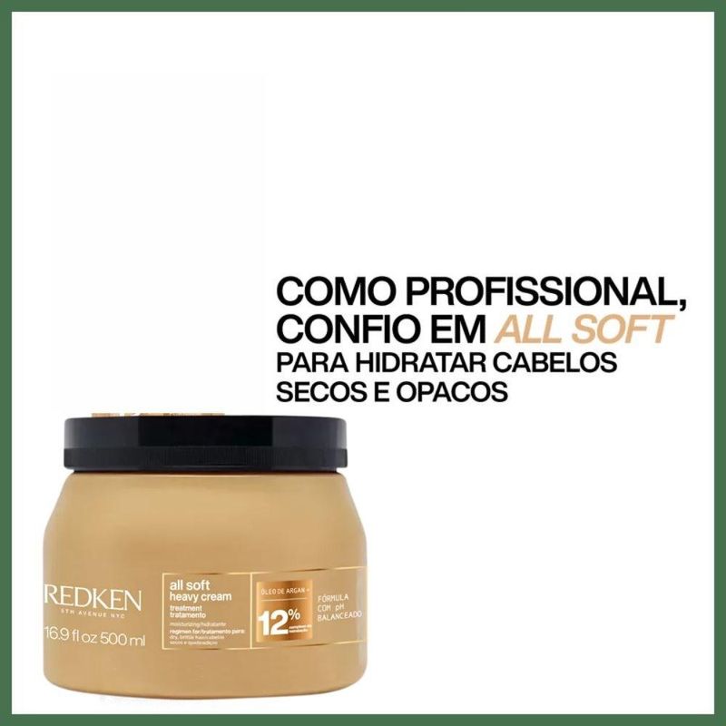 Redken All Soft Heavy Cream - Máscara de Hidratação - 500ml