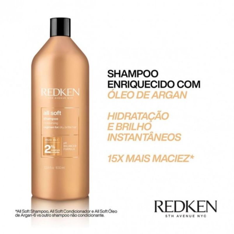Redken All Soft - Shampoo 1000ml