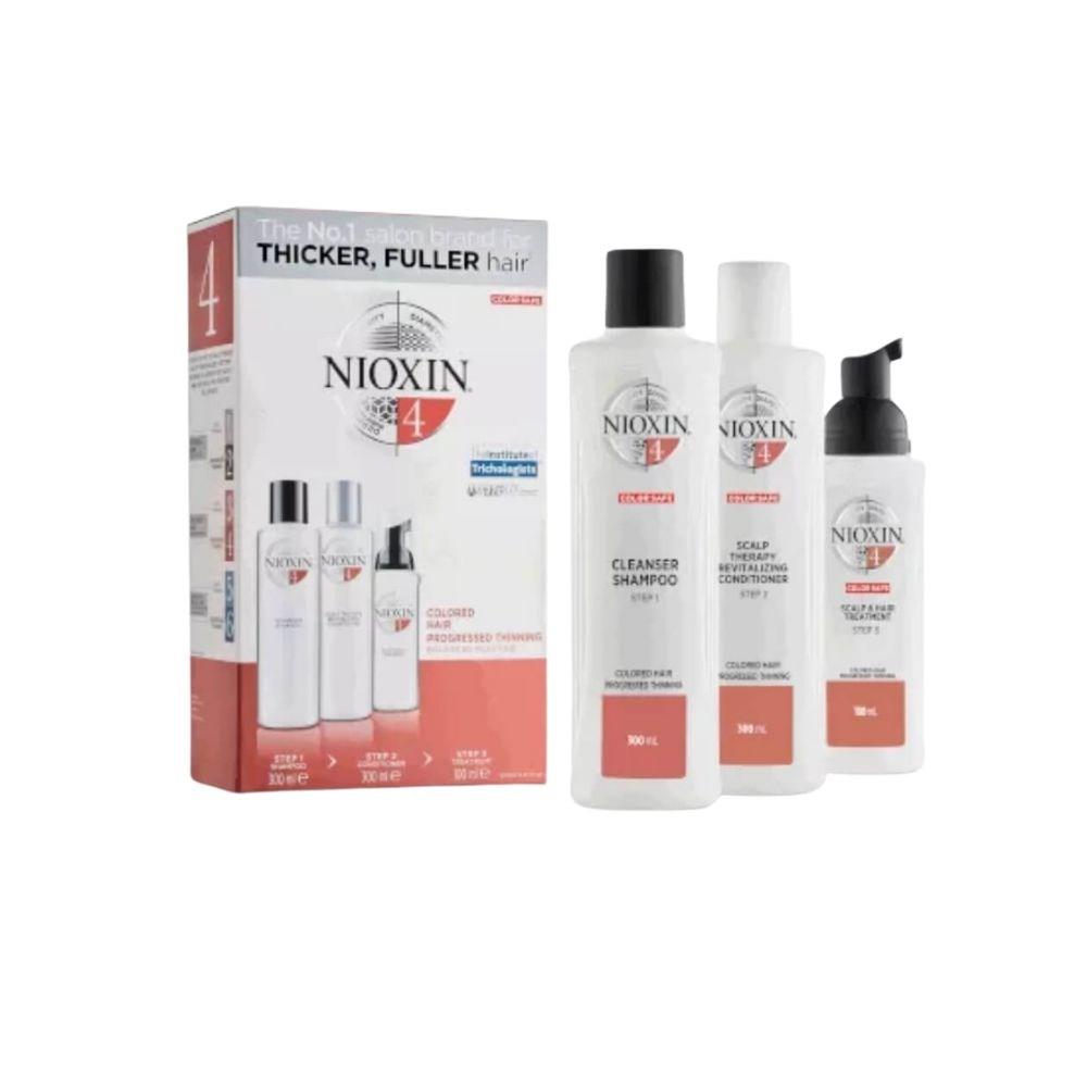 Encontraproduto.com.br - Shampoo Nioxin 4 Coloured Hair 150ml + Condicionador Nioxin 4 Coloured Hair 150ml+ Tratamento Nioxin 4 Coloured Hair 40ml
