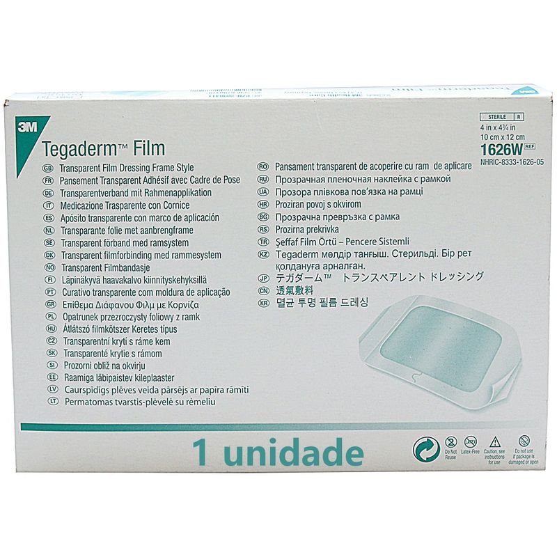 Fixador de Cateter Tegaderm 1626W - 10x12cm - Unidade