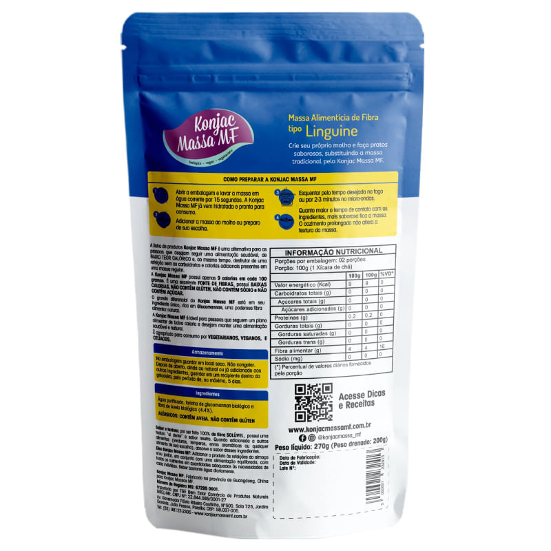 Massa Tipo Linguine - Konjac 270g