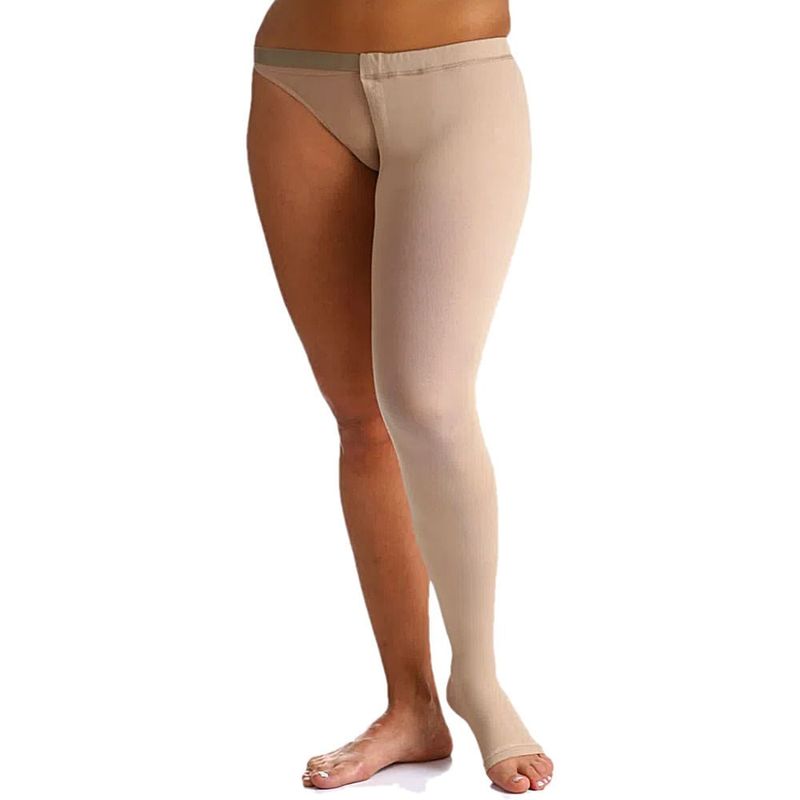 Meia 7/8 com Cinta Sigvaris 20-30mmHg - Aberta - Natural - Esquerdo - Tamanho P2
