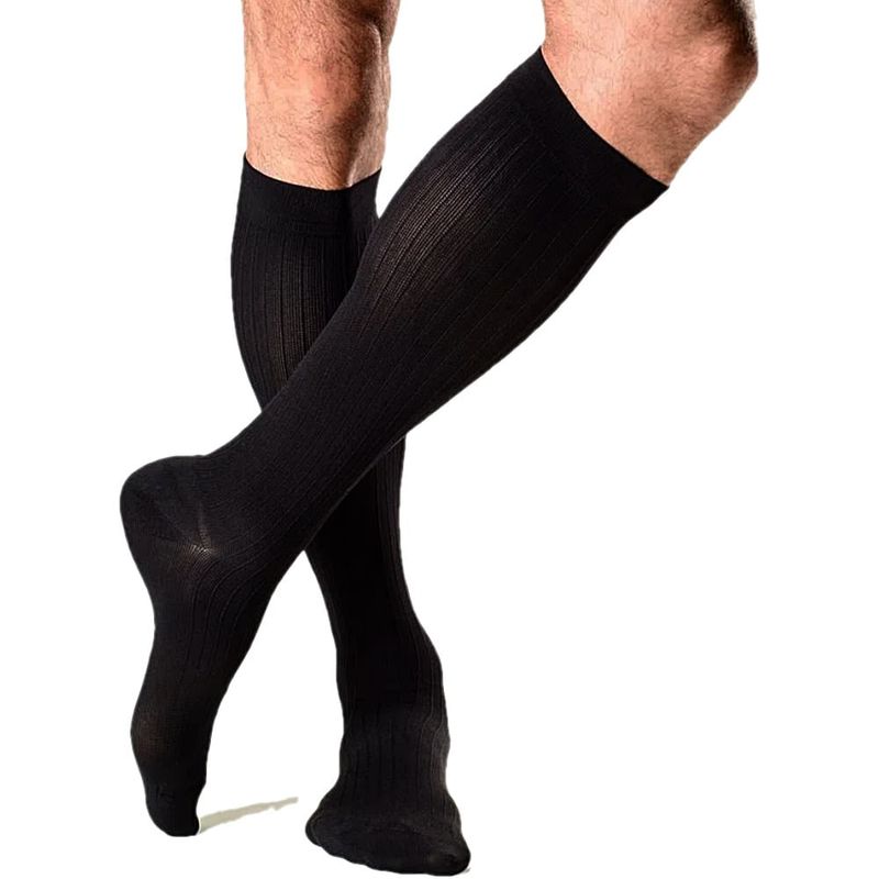 Meia 3/4 Masculina Actitud 15-20mmHg - Fechada - Preta - Tam P
