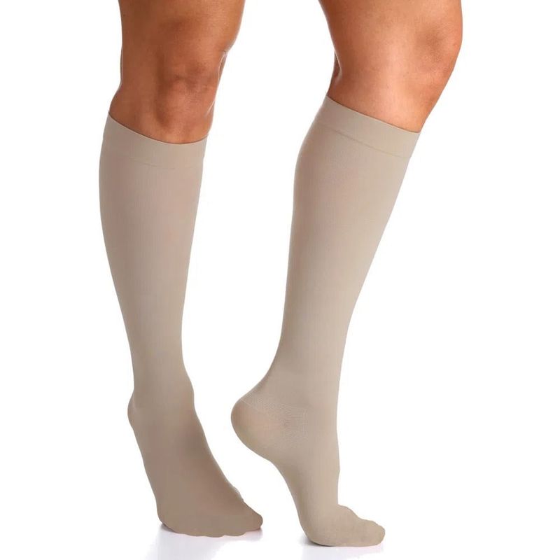 Meia 3/4 Select Comfort Premium - Sigvaris - Natural - 20-30mmHg - Ponteira Fechada - GG3