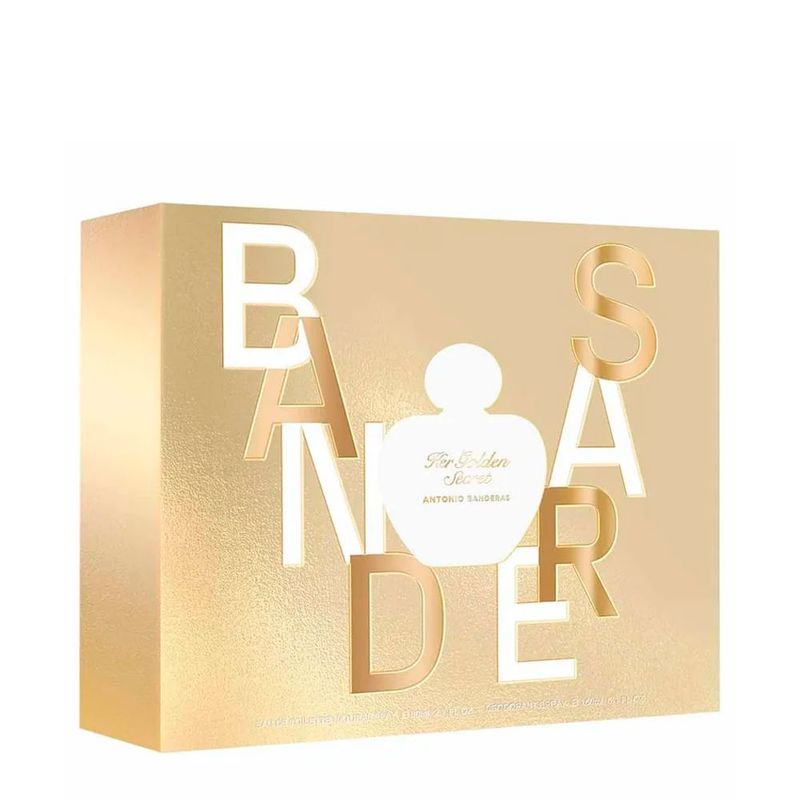 Kit Antonio Banderas Her Golden Secret Edt 80ml + Desodorante Spray 150ml - Perfume Feminino