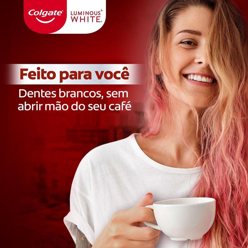 7509546670942 - Creme Dental Colgate Luminous White Manchas de Cafe 70g - 6