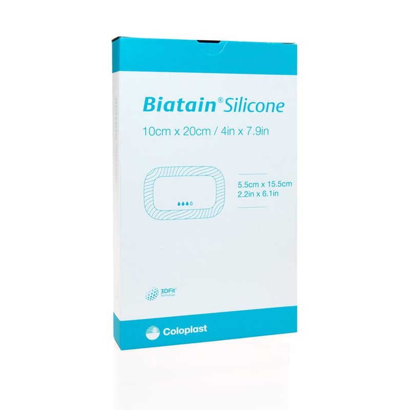 Curativo Biatain Silicone Pós-Operatório 10x20 - 5 Unidades