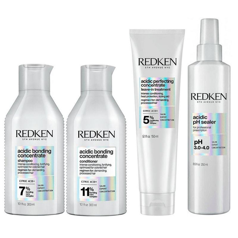 Kit Redken Acidic Bonding Concentrate Duo Pequeno + pH Sealer 250ml + Leave-in 150ml