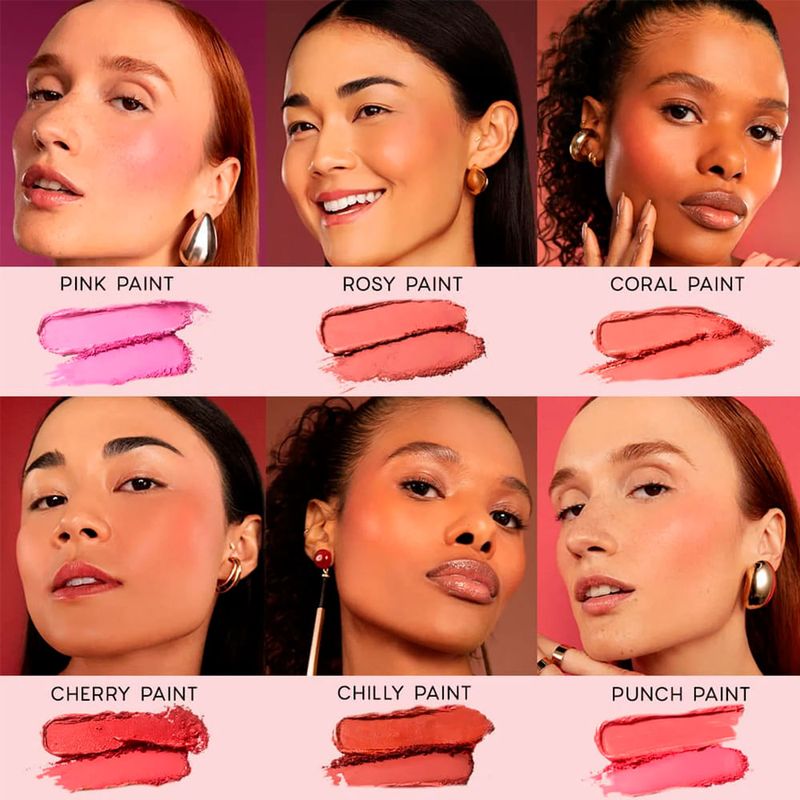 Océane Duo Blush Edition - Blush Cremoso e em Pó - 10,2g - Punch Paint/Pó Rosa Pink