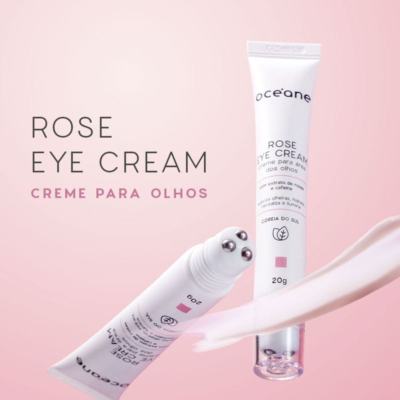 Creme para Área dos Olhos Roll-On com Extrato de Rosas - Rose Eye Cream - 20g