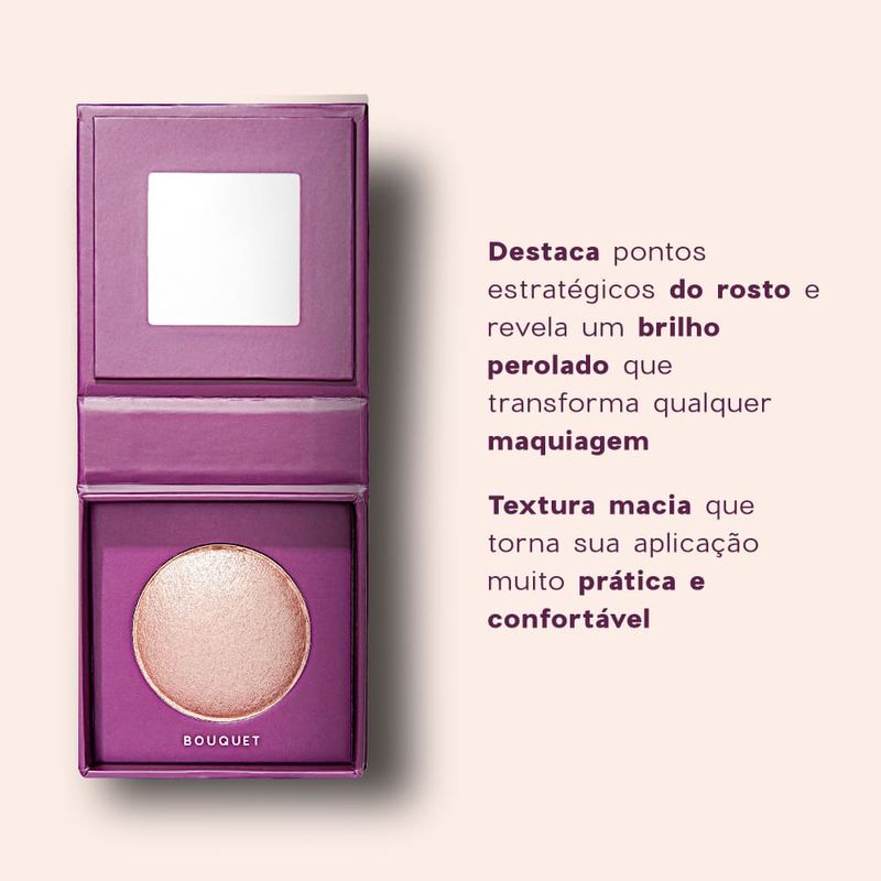 Iluminador Rosa - Just Glow Bouquet Océane Purple 6,5g